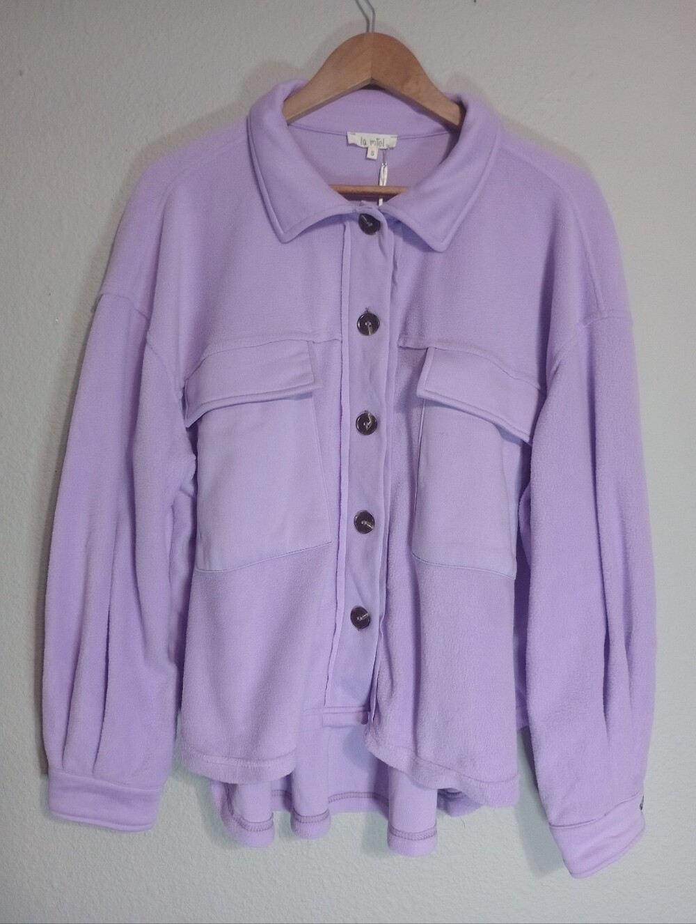La Miel Lavender Fleece Shacket